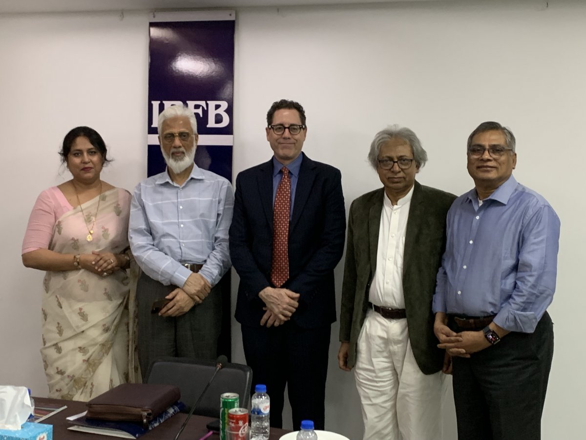 IBFB held a productive meeting with Mr. Paul G. Frost, Commercial Counselor of the U.S. Embassy in Dhaka. Discussions explored opportunities for joint advocacy initiatives and a potential seminar on Intellectual Property Rights (IPR).